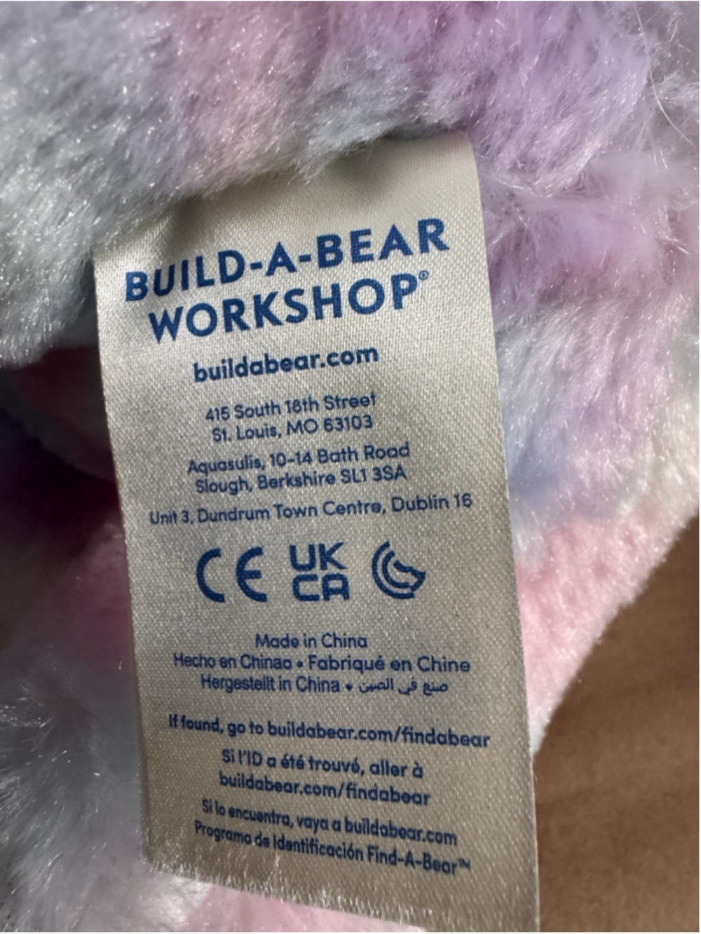 Build-A-Bear Beary Fairy Friends Enchanted Unicorn 2022 Rainbow Tag Attached - Picture 7 of 8